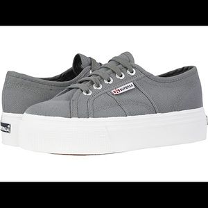 Gray Superga Platform Sneakers